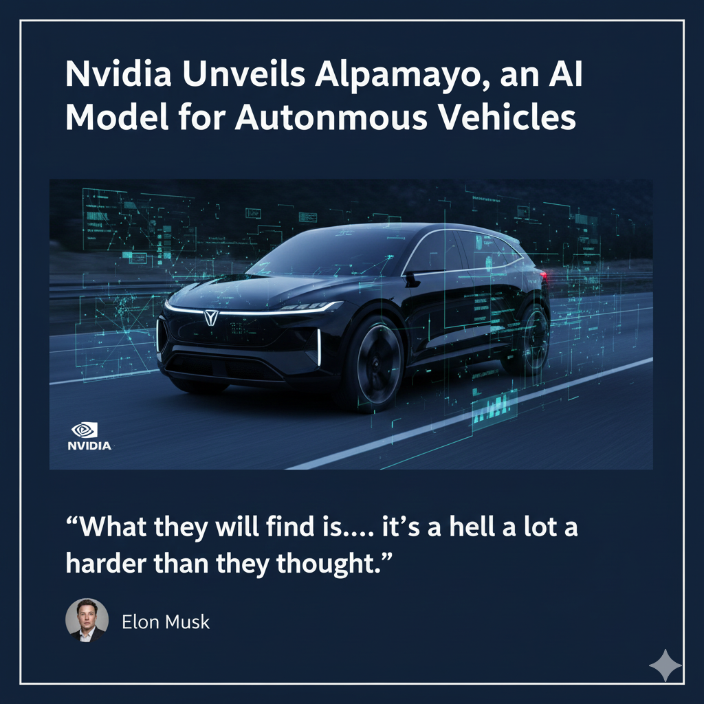 Nvidia Alpamayo AI model for autonomous vehicles