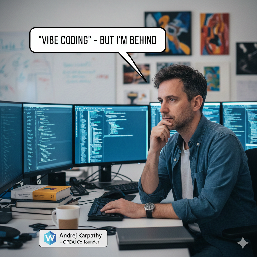 Andrej Karpathy discussing vibe coding and modern programming challenges