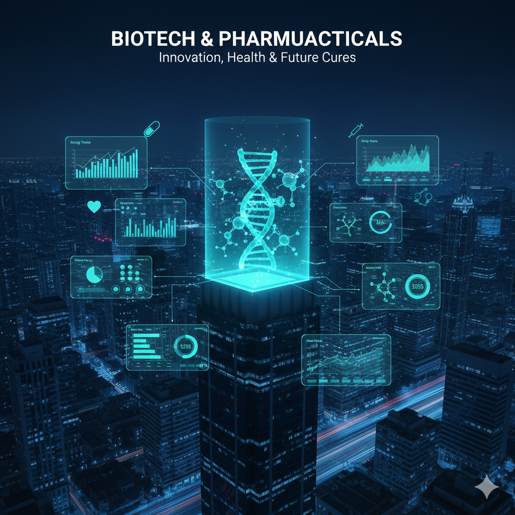 Scientists working in a biotechnology and pharmaceutical laboratory developing new drugs.