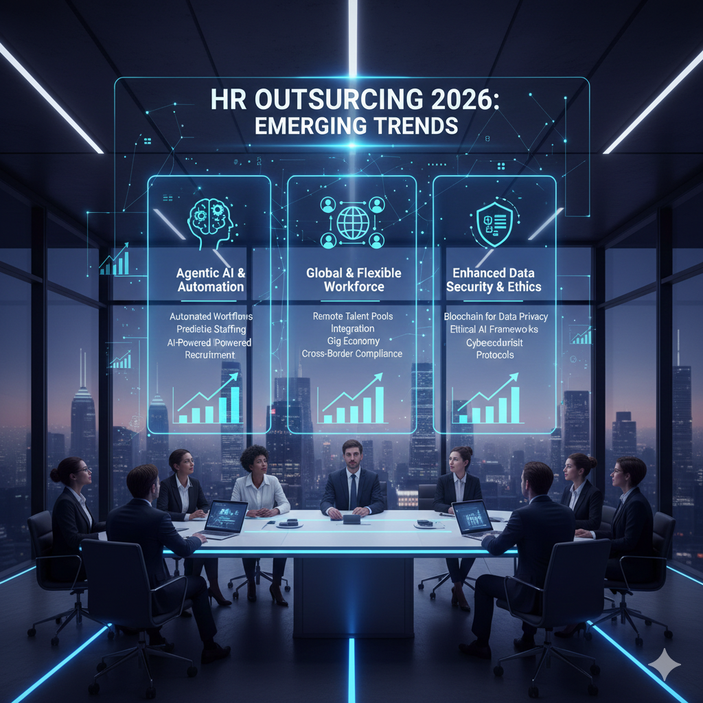 HR outsourcing trends 2026 with AI and automation